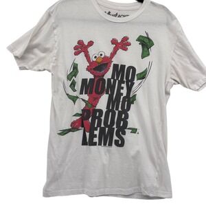 Mustache Brigade Elmo Mo Money Mo Problems TShirt‎ Medium Cotton Streetwear